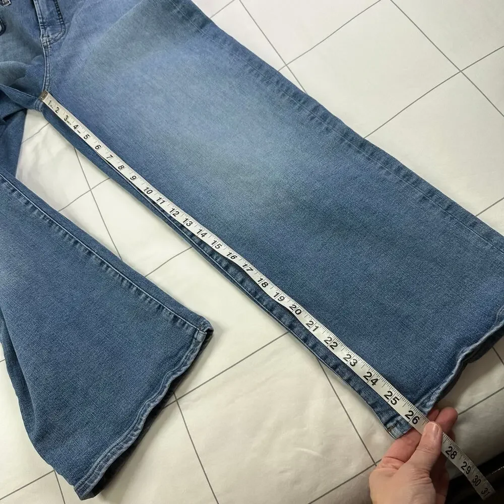 Madewell Jeans Womens 27 Blue Perfect Vintage Wide Leg Crop Medium Wash Denim